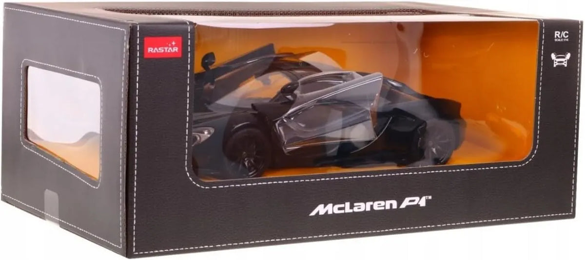 Model car in packaging with McLaren logo