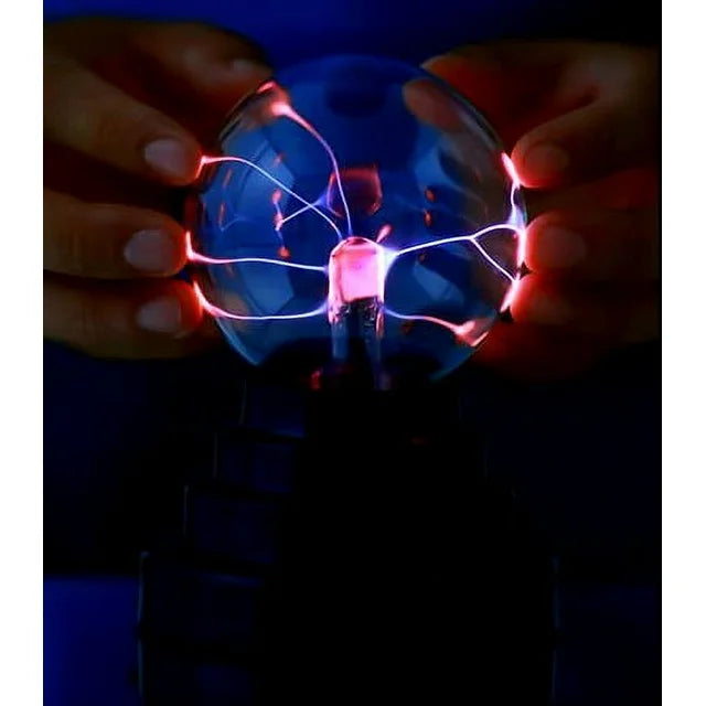 Interactive plasma globe science toy with 8-inch glass sphere