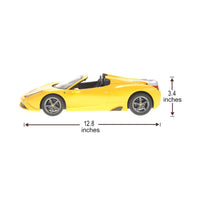 Ferrari 458 RC Car 1:14 scale with dimensions, 12.8 inches in length and 3.4 inches in height