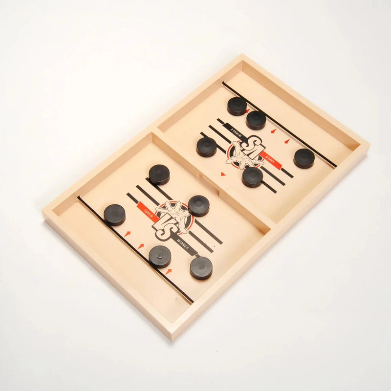 Finger Flick game board setup showing puck positions for an exciting head-to-head game.