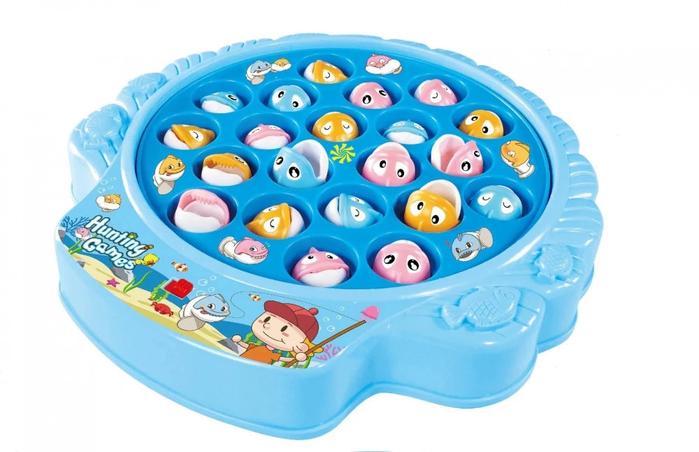 Deluxe Spinning Fishing Game with 2 Fishing Poles – Fun Rotating Fish Catching Toy for Kids