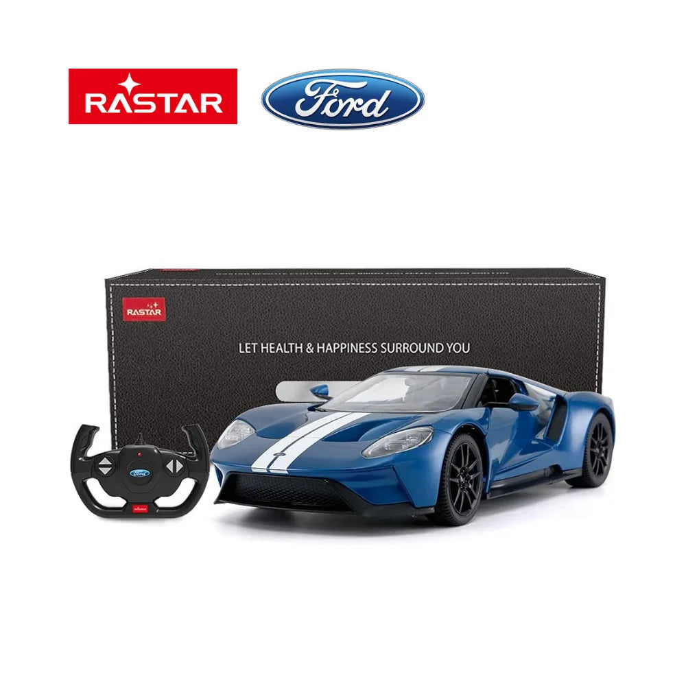 1:14 Ford GT RC Car – 2.4GHz Remote Control Race Car with Manual Opening Doors, Blue