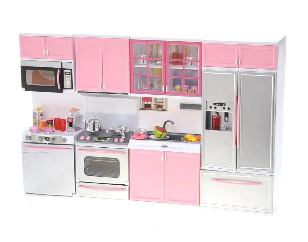 Battery Operated Modern Kitchen Playset – Interactive Lights & Sounds for Realistic Pretend Play