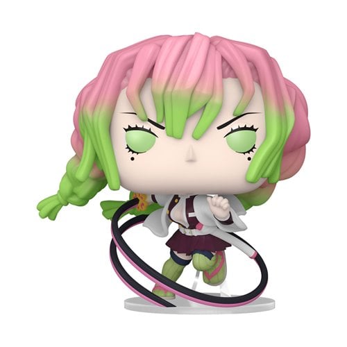 Funko Pop! vinyl figure with pink and green hair on a white background