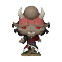 Funko Pop! vinyl figure of a character with red eyes and horns on a white background