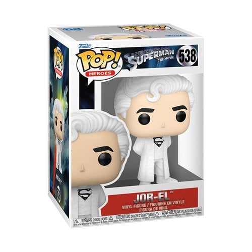 Funko Pop! vinyl figure packaging with Job-EI character and Superman logo.