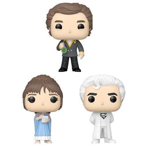 Three Funko Pop! figures on a white background