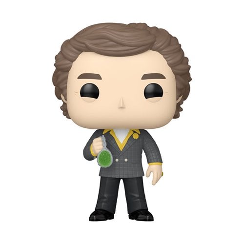 Funko Pop! vinyl figure of a character in a suit holding a flower on a white background
