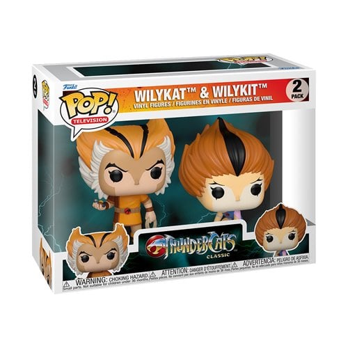Funko Pop! packaging for Wilykat and Wilykit figures from ThunderCats on a white background
