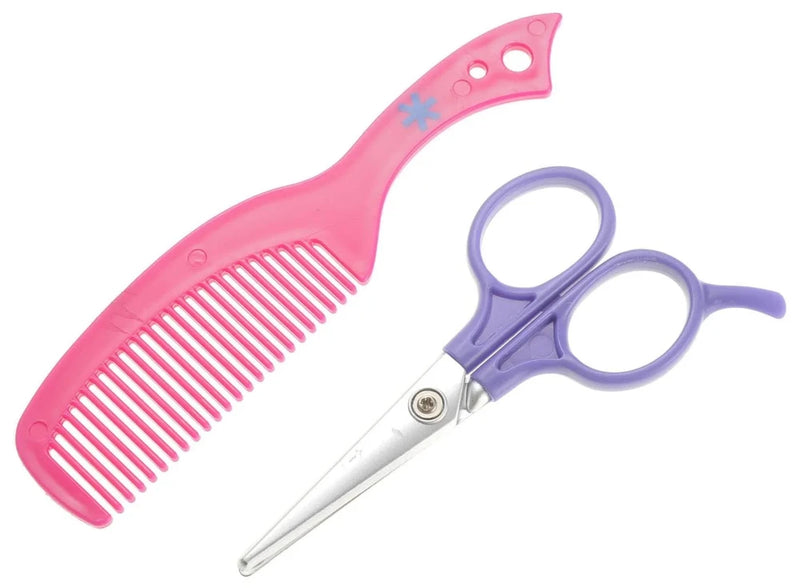Pink Comb and Purple Scissors from Hair Salon Playset - Fun Toy Hair Styling Set for Kids