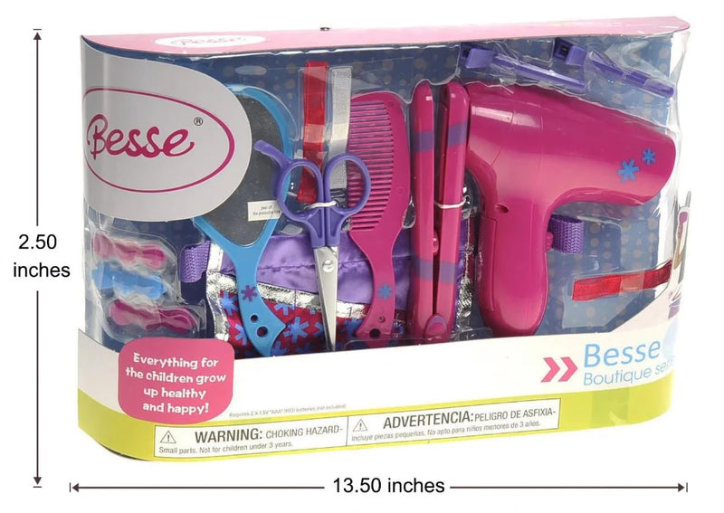Hair Salon Playset Package with Dimensions - Includes Toy Hair Styling Set and Accessories