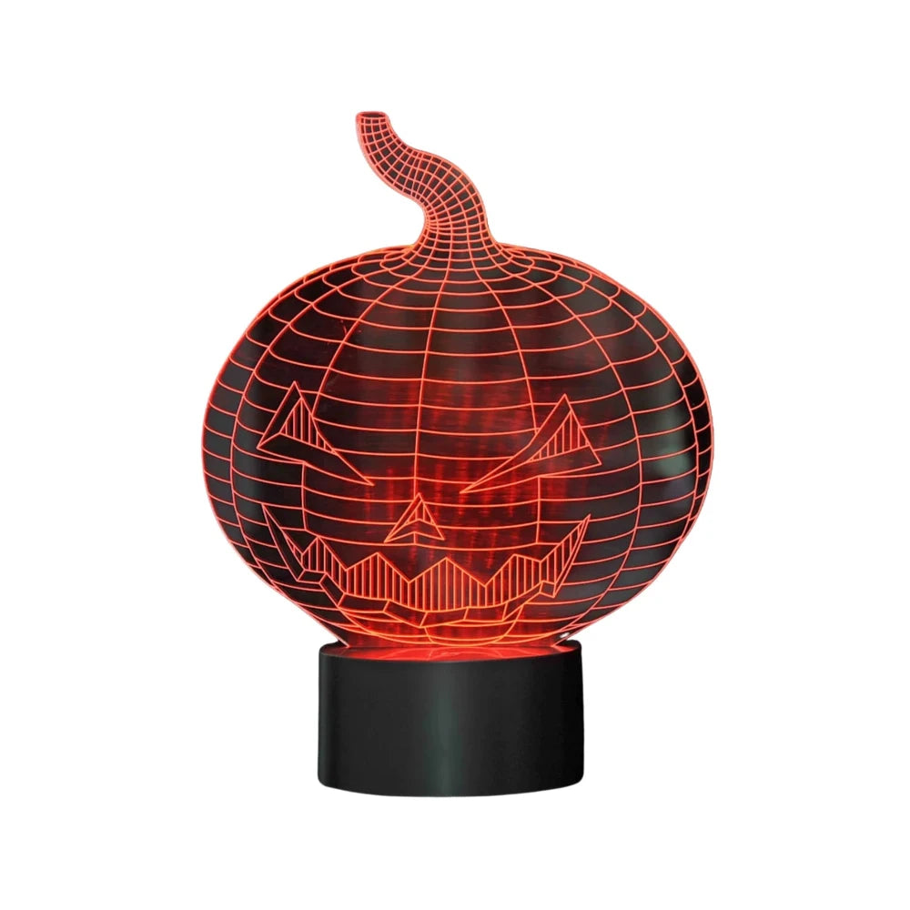 3D Pumpkin LED Illusion Lamp with Laser Cut Precision – Halloween Decorative Light
