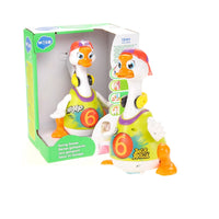 Rock star hip hop goose in packaging, showcasing the fun musical dancing toy for kids.