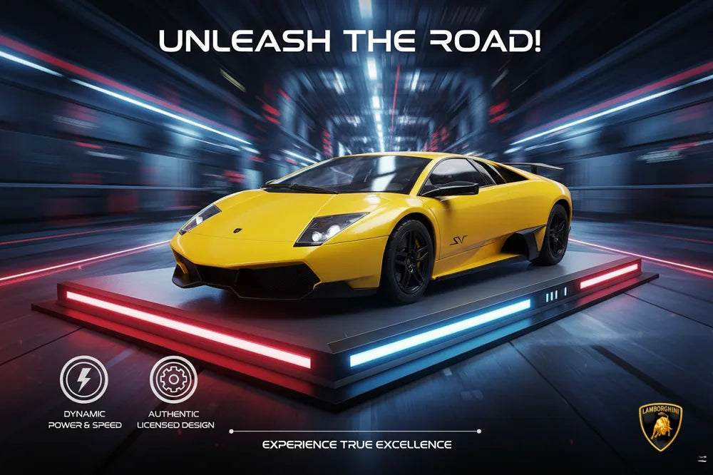 RC Lamborghini Murcielago 1:14 Scale – Yellow Remote Control Sports Car