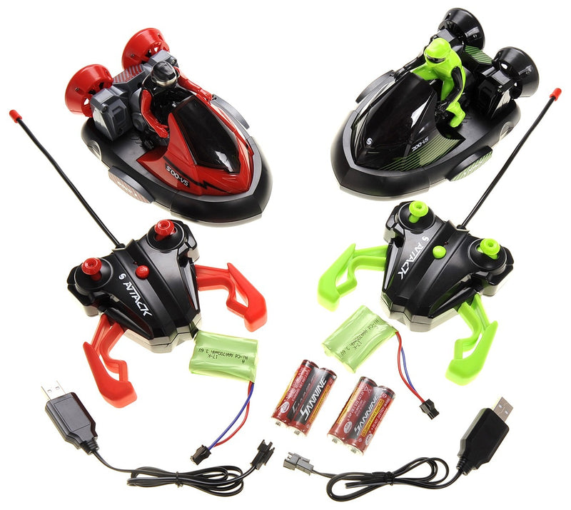 Set of 2 RC Battle Bumper Cars with Drivers – Remote Control Stunt Cars with Crash Eject Feature & Sound Effects