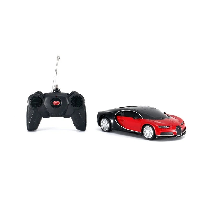 Remote control car and its controller on a white background
