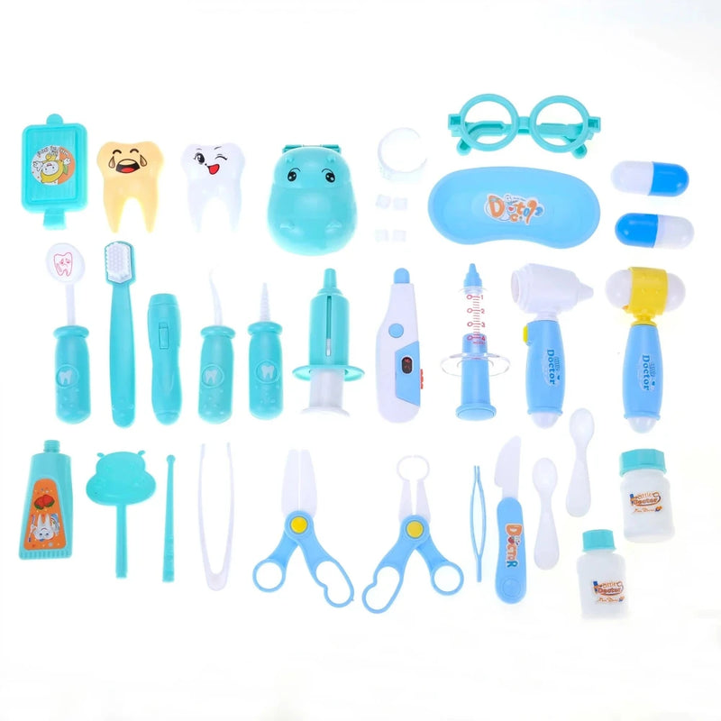Kids Dental Toy Accessories - Stethoscope, Eye Chart, Doctor Tools