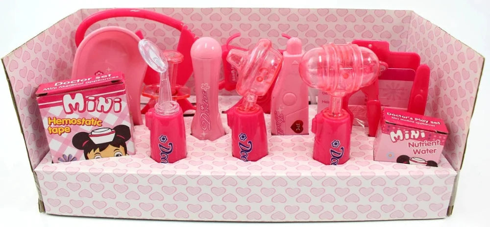 Deluxe Pink Doctor Kit Playset for Kids