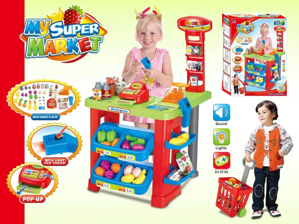 Supermarket Play Set with Cash Register – Fun Role-Playing Toy for Kids