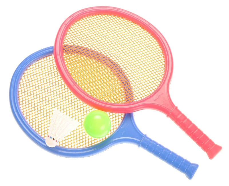 Kids' toy racket and badminton set with colorful design and accessories