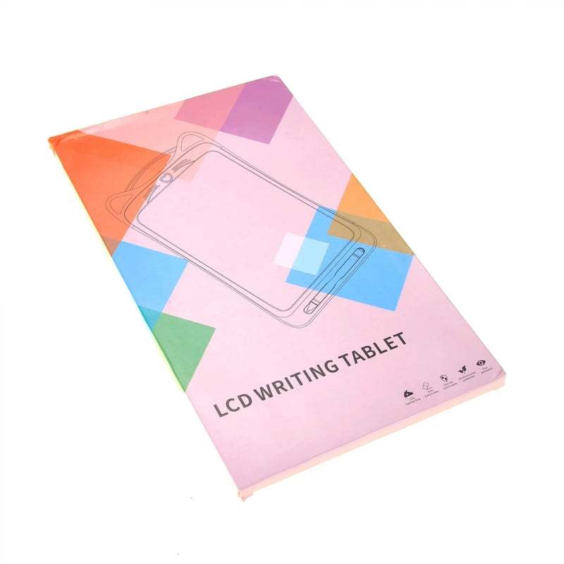 Packaging of the LCD writing tablet, a perfect sketch pad for kids