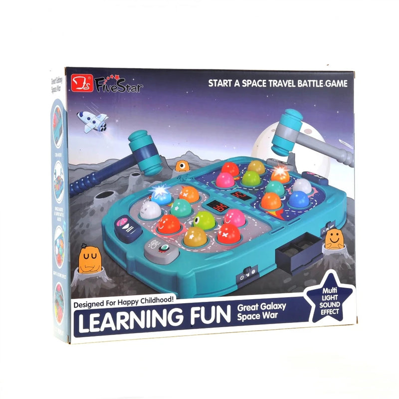 Learning Fun Great Galaxy Space War Game box showcasing an engaging space-themed travel battle game for kids."

