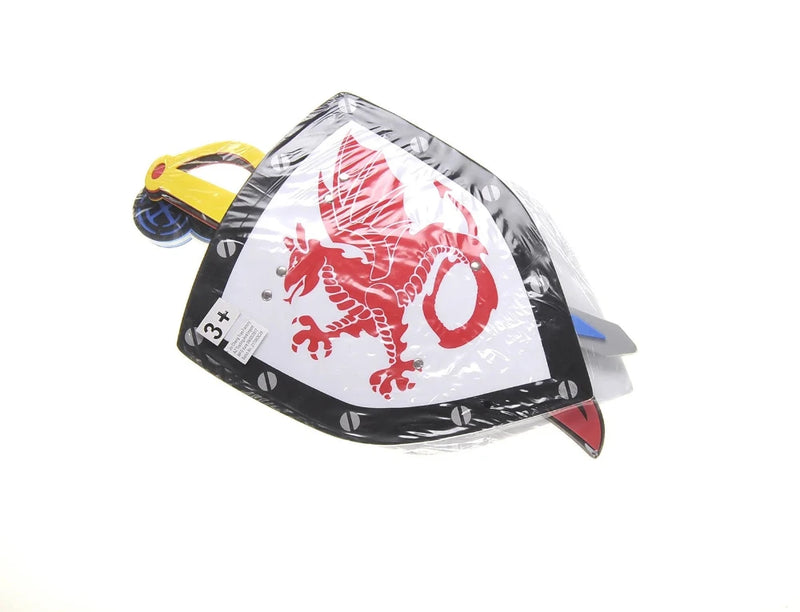 Children's foam sword and shield set with lion and dragon motifs, designed for safe and fun imaginative play