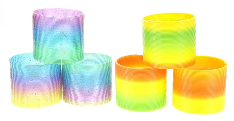 Magic rainbow spring box set with multiple colorful springs, perfect gift for kids 3 years and up.