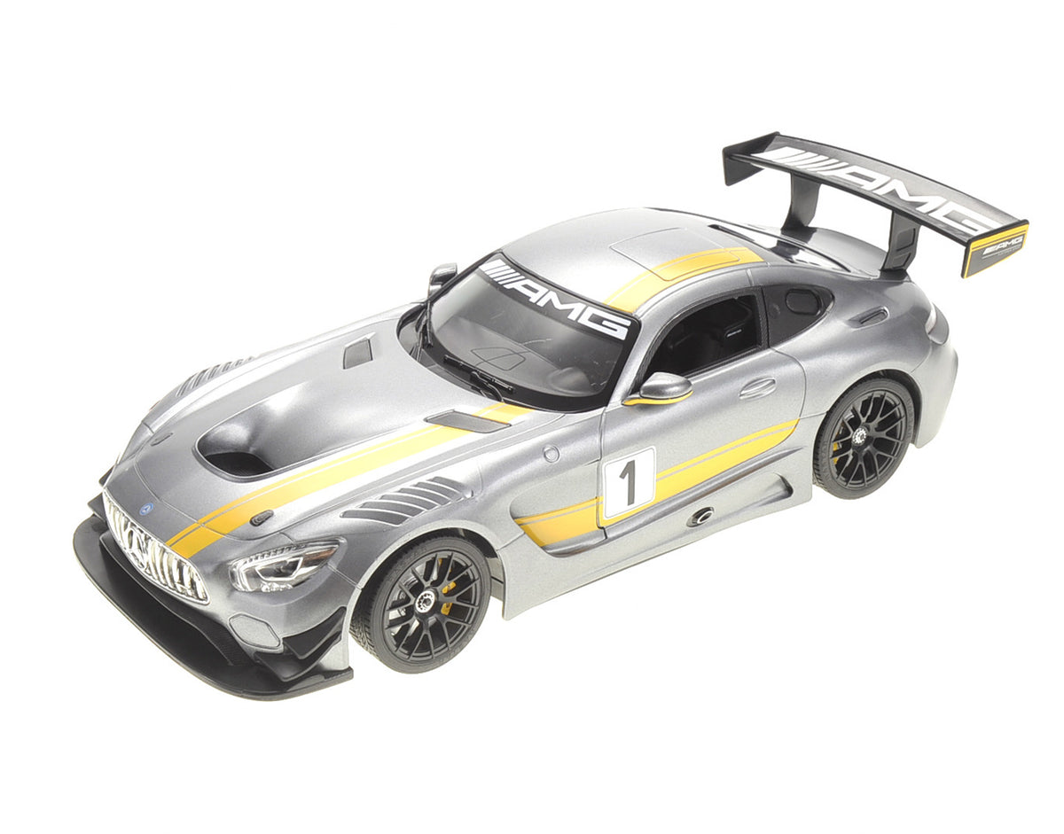 Model car with AMG branding on a white background