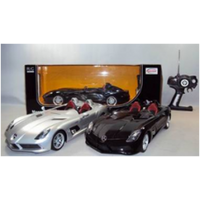 Model cars with a remote control on a white background