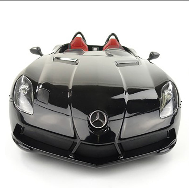 Black Mercedes-Benz sports car on a white background