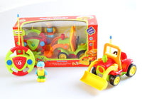 Red RC Cartoon Truck for Toddlers with Lights & Sounds