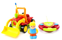 Red RC Cartoon Truck for Toddlers with Lights & Sounds
