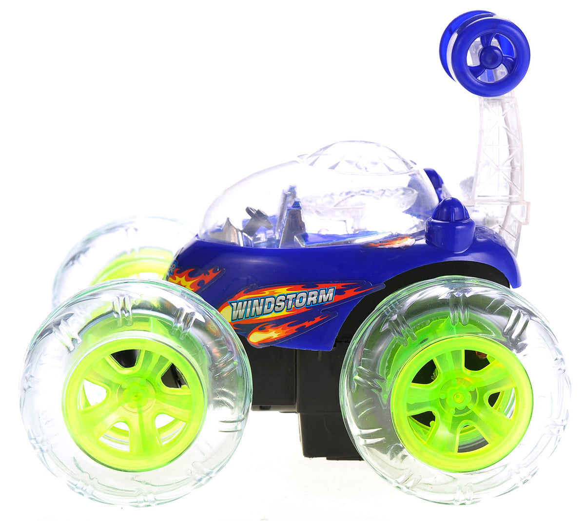 Toy car with 'Windstorm' branding on a white background