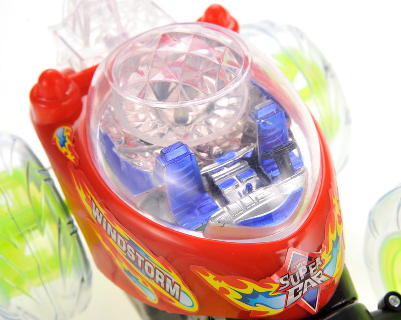 Toy car with 'Wingstorm' and 'Super Car' branding on a white background