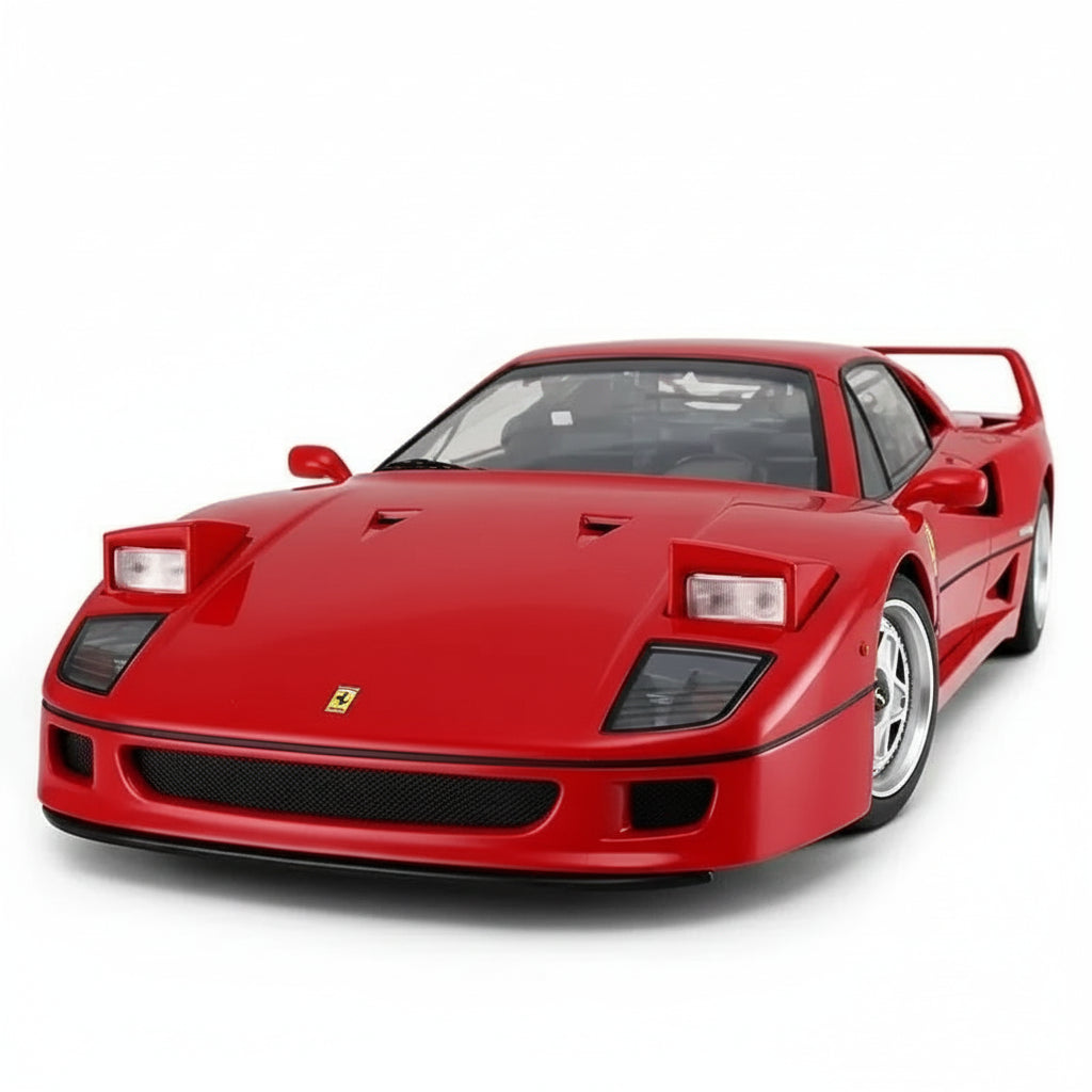 Red sports car on a white background