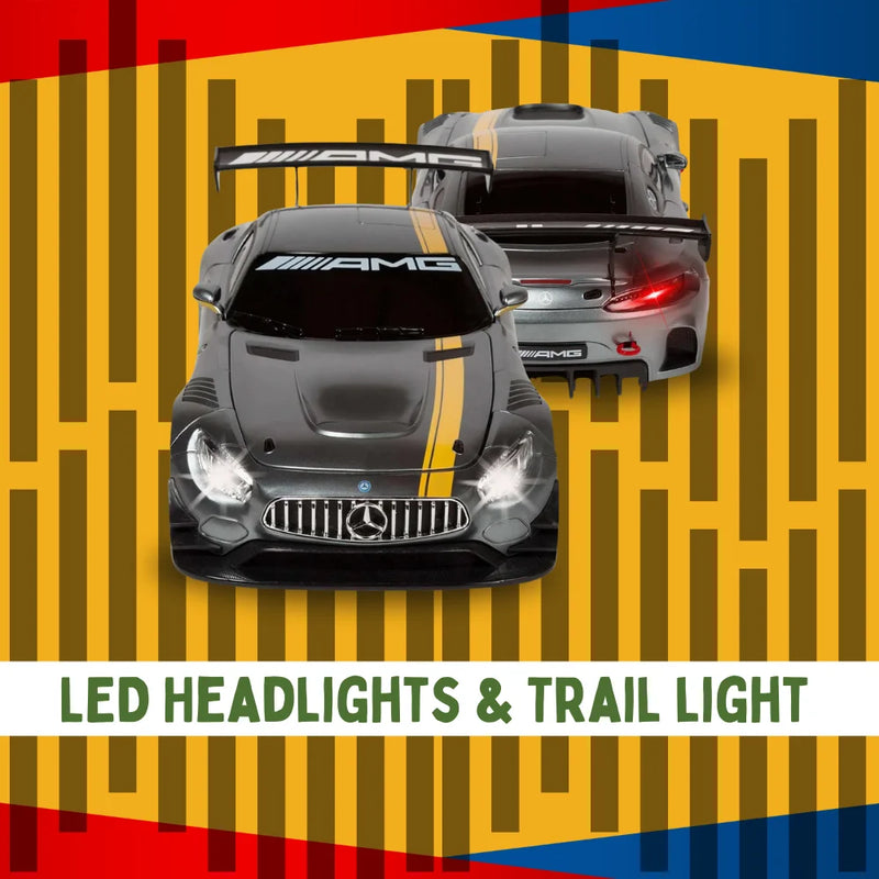 Mercedes Benz RC Car with LED Headlights and Tail Light - Realistic Features for Kids