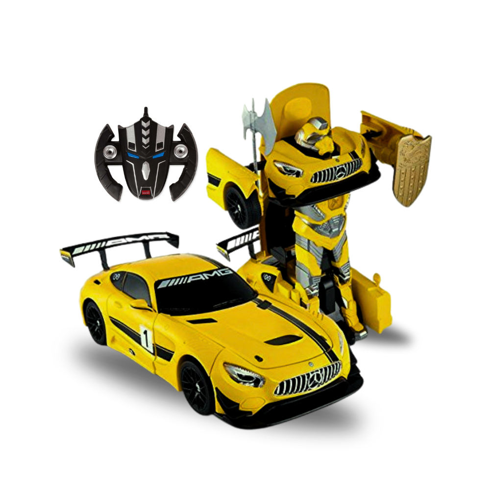 1:14 Scale Mercedes-Benz RC Transformer Robot Car - Yellow