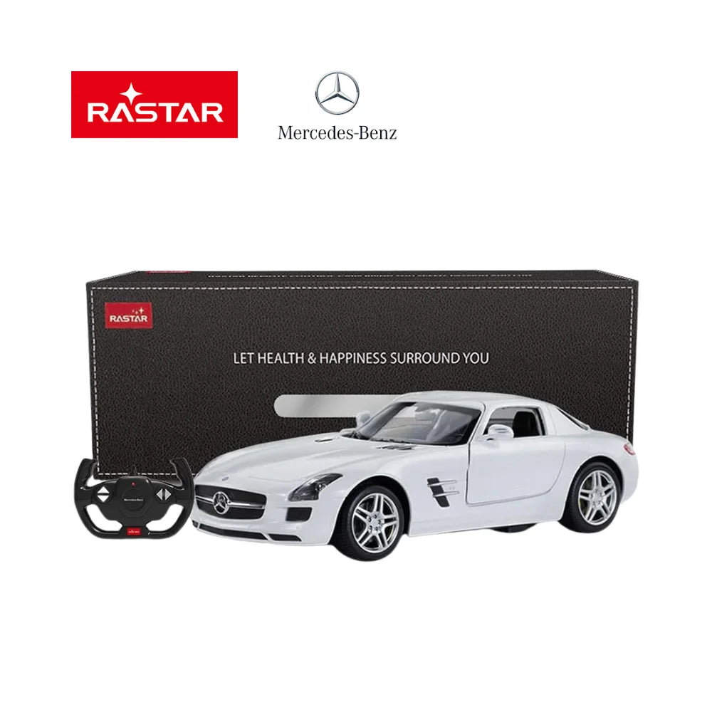 Mercedes-Benz SLS AMG RC car in Rastar packaging with remote control