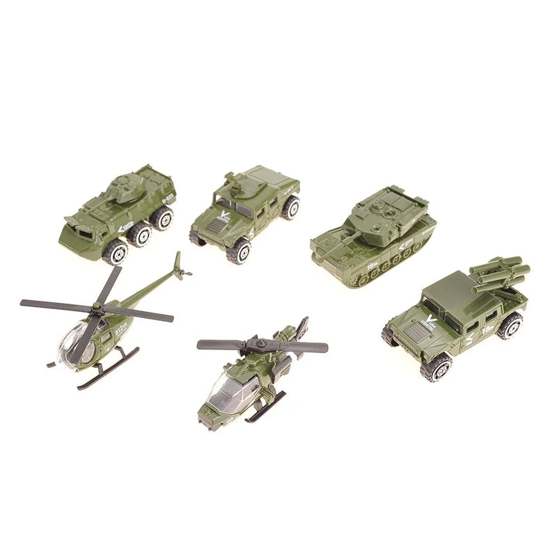 Military toy set with army vehicles and helicopters, perfect for pretend play
