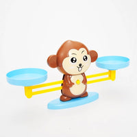 Monkey Balance scale with empty trays, ideal for kids' math and balancing games