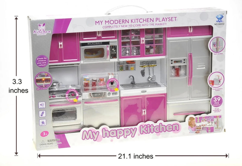 Stovetop of My Modern Kitchen Playset with Pots and Pans for Realistic Cooking Play
