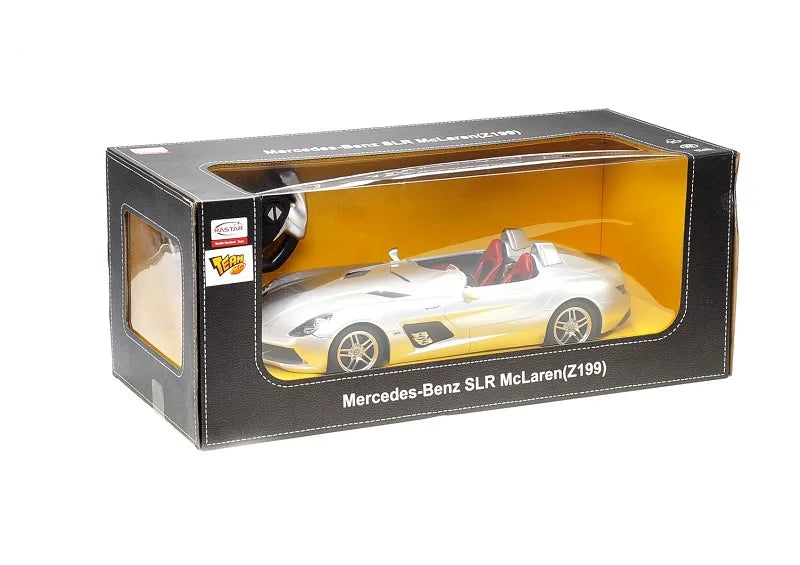 Model car of Mercedes-Benz SLR McLaren(Z199) in packaging on a white background
