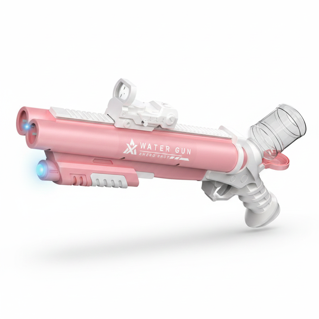 Double tube electric water gun outdoor water play and war toy