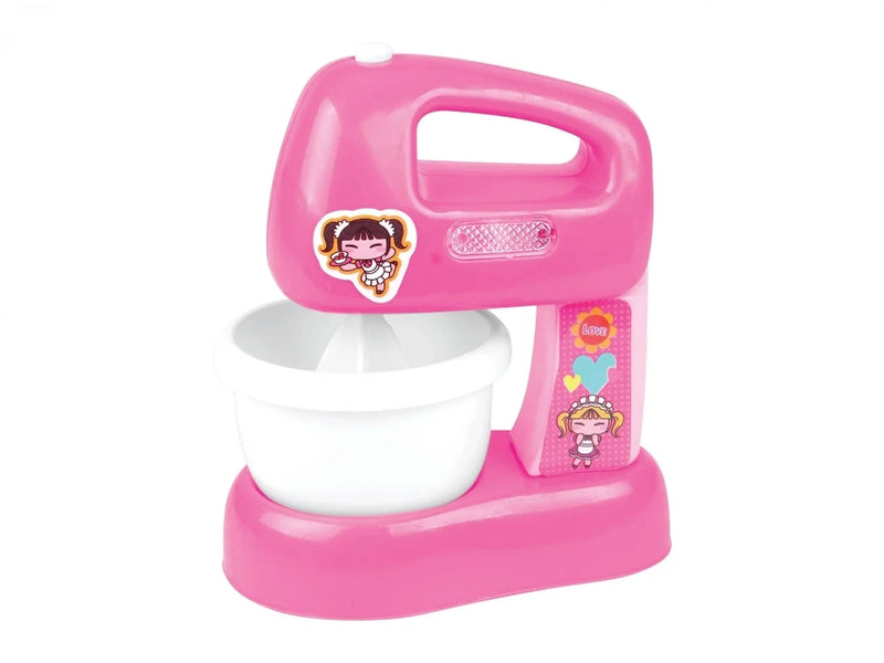 Pink toy mixer machine for kids' kitchen playset