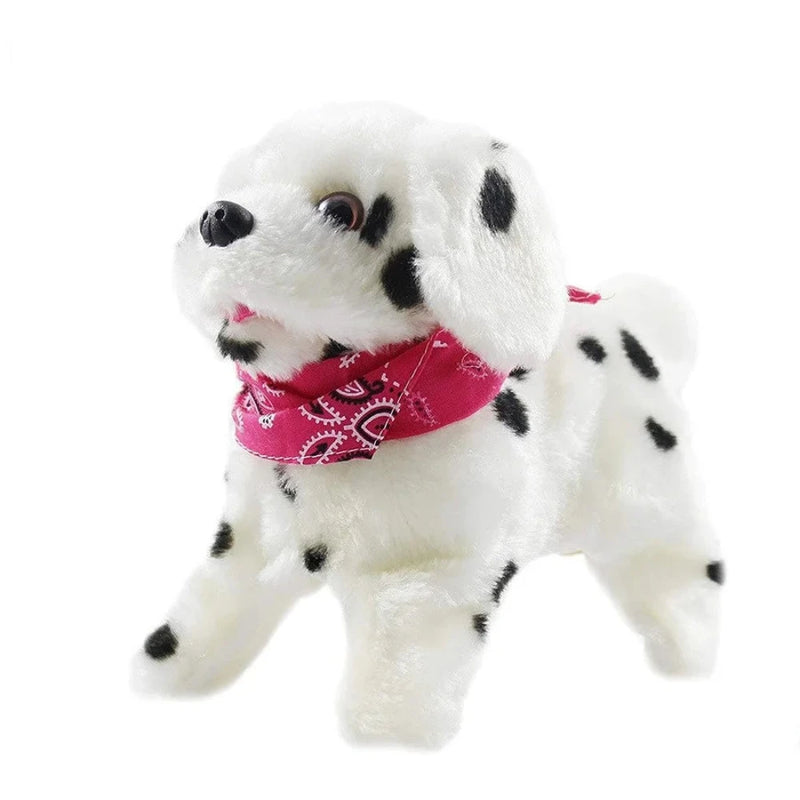 Plush Dalmatian toy dog with a red bandana, perfect for interactive play