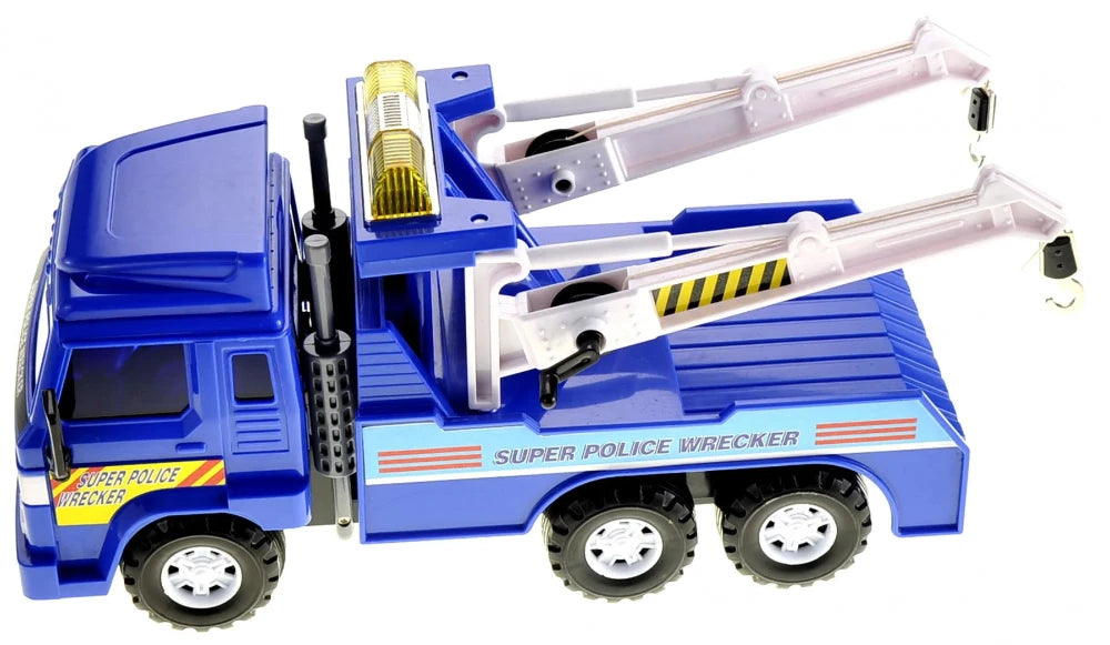 Big Heavy Duty Police Tow Truck Toy with Friction Power – Realistic Rescue Vehicle for Kids