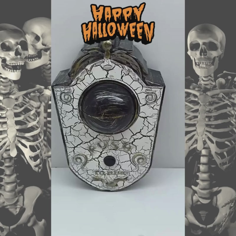 Halloween One-eyed Doorbell Decoration Ghost Festival Toy Bar Haunted House Horror Luminous Pendant Tricky Door Hanging