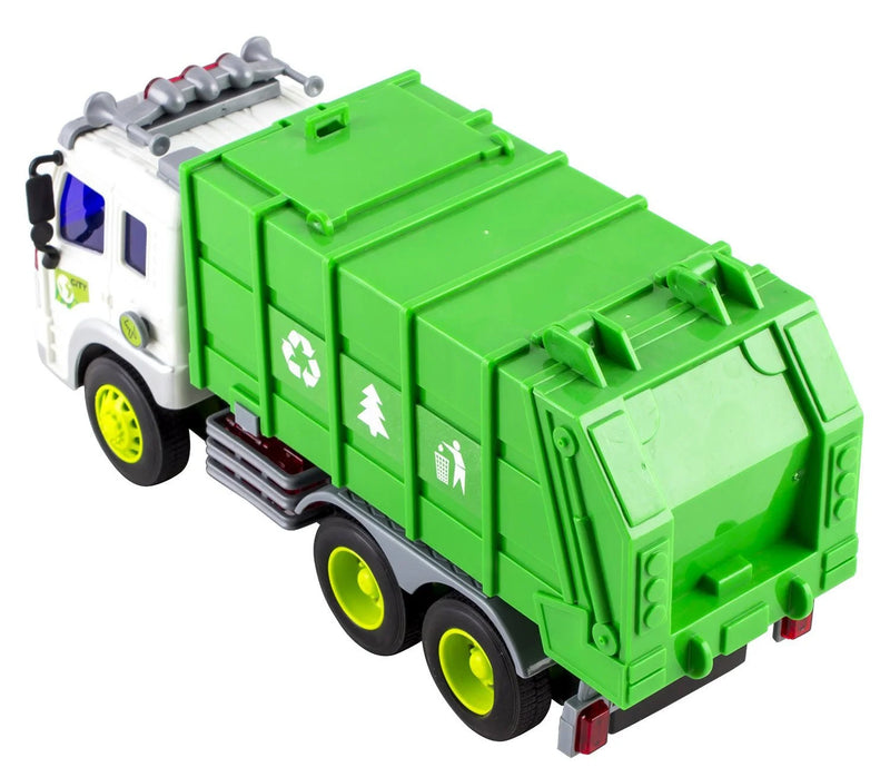 Friction Powered Garbage Truck with Lights and Sounds – Realistic Sanitation Toy for Kids