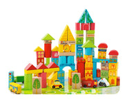 City Transportation Wooden Building Blocks Set – 100pc Educational Toy for Kids